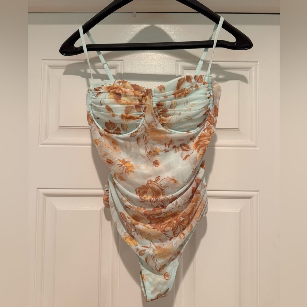Abercrombie Bra Free Floral Mesh Bodysuit
